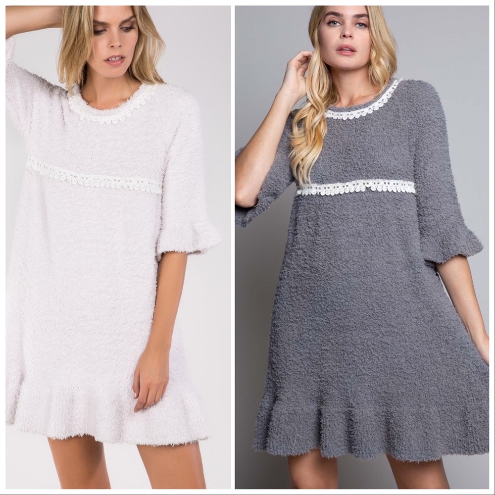 POL Dreamy Clouds of Berber Fleece Dress - Picture 12 of 15